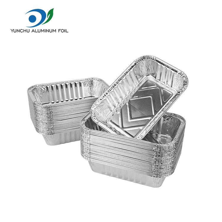 Rektangulär bakpanna silveraluminiumfoliebehållare