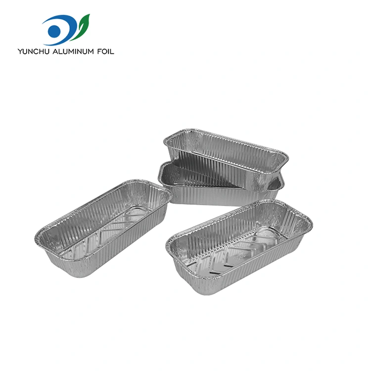 Rektangulär bröd bakning av silver aluminiumfoliebehållare
