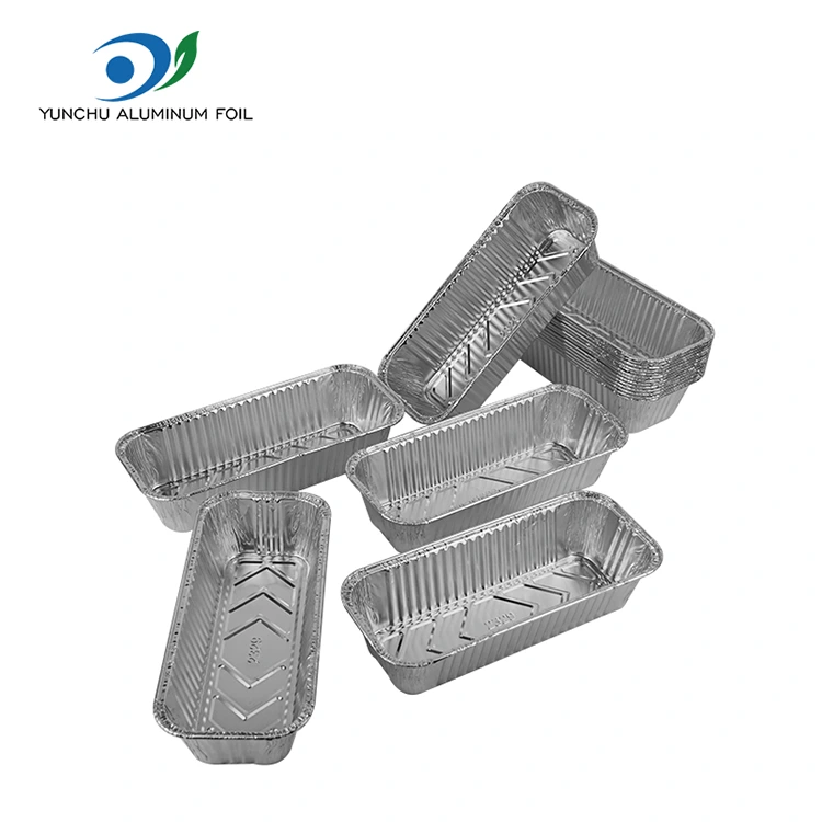 Rektangulärt brödbricka bakplåt silver aluminiumfoliebehållare Rektangulärt brödbricka bakplåt silver aluminiumfoliebehållare
