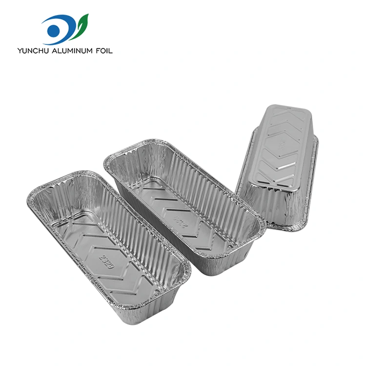 Rektangulärt brödbricka bakplåt silver aluminiumfoliebehållare