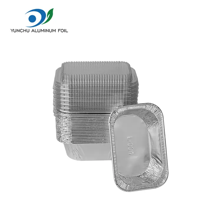 Rektangulär kakbakning Silver aluminiumfoliebehållare