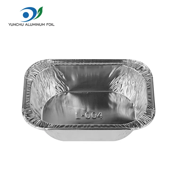 Rektangulär kakbakning Silver aluminiumfoliebehållare