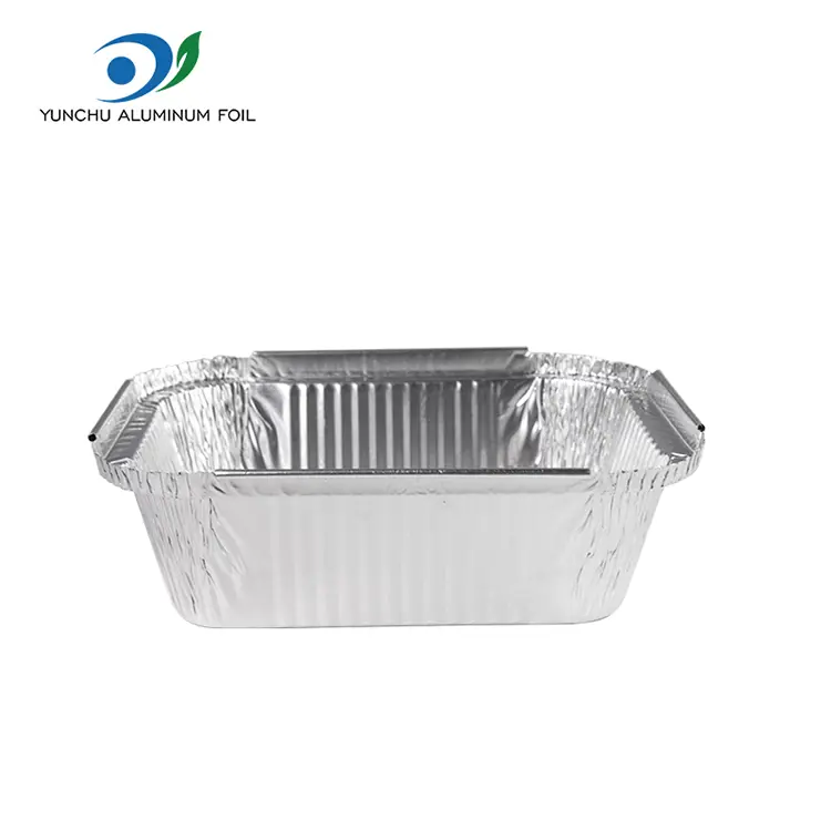 Rektangulär catering takeaway silver aluminiumfoliebehållare