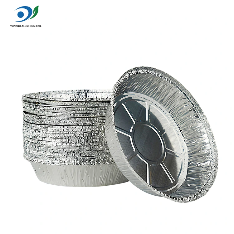 Rund luft fryer varm potten silver aluminium folie mat behållare