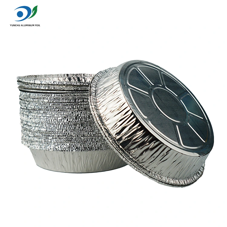 Rund luft fryer varm potten silver aluminium folie mat behållare