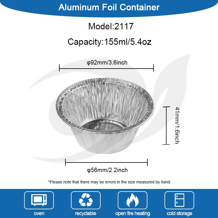 Rund bakning kaka silver aluminium folie mat behållare