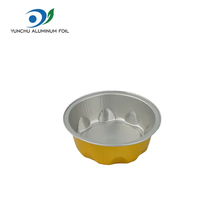 Runda bakformar smidiga aluminiumfoliebehållare Runda bakformar smidiga aluminiumfoliebehållare