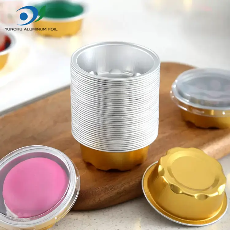 Runda bakformar smidiga aluminiumfoliebehållare