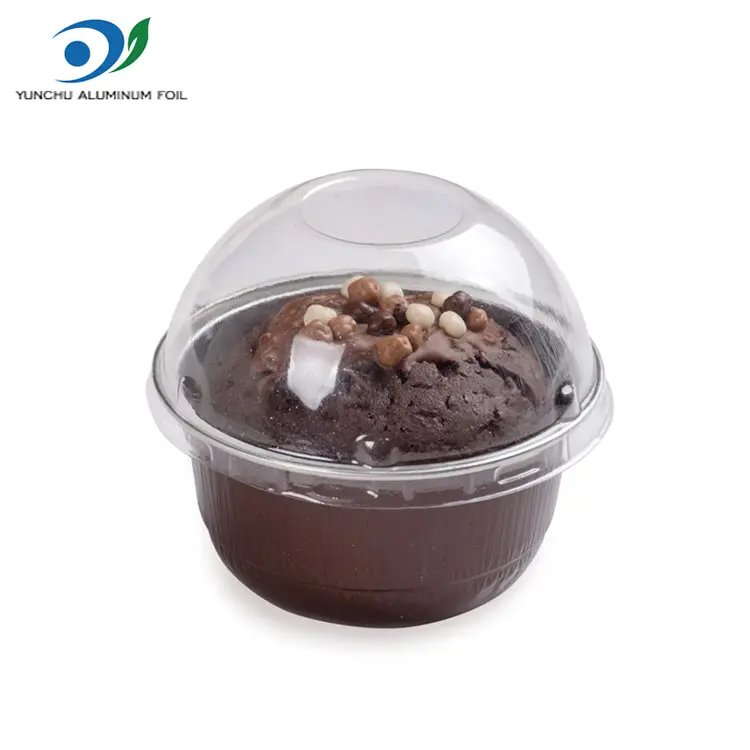 Dessertkopp av gyllene aluminiumfolie –150 ml kupolform