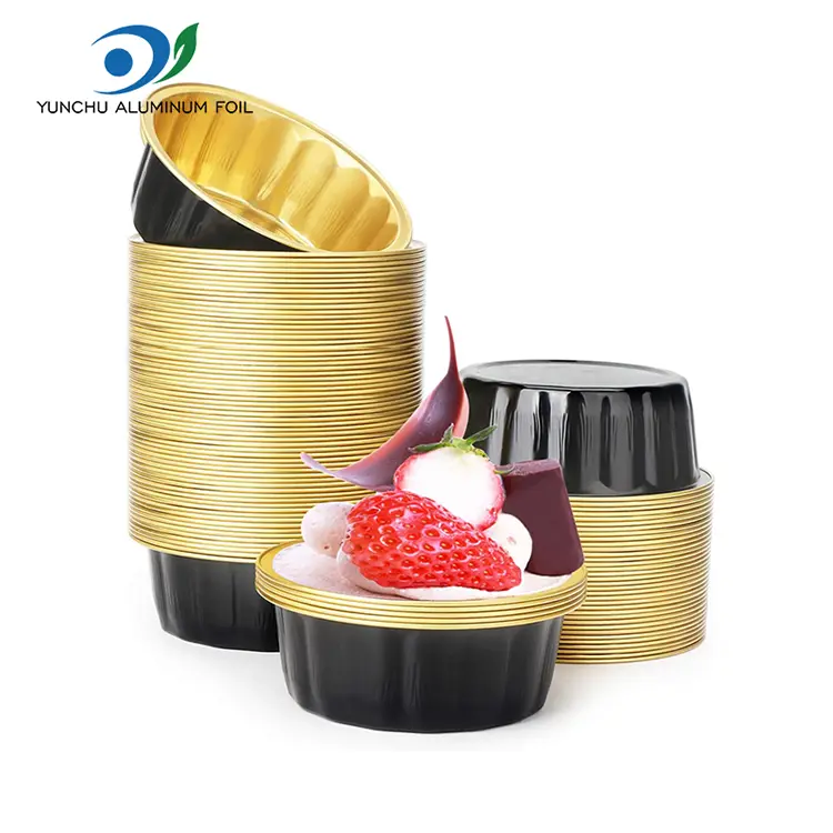 Round Bowl till dessert Smoothwall aluminiumfoliebehållare Round Bowl till dessert Smoothwall aluminiumfoliebehållare