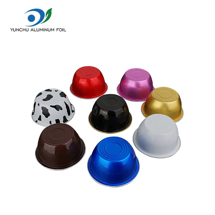 Rund kaka färg smidig vägg aluminiumfolie containrar