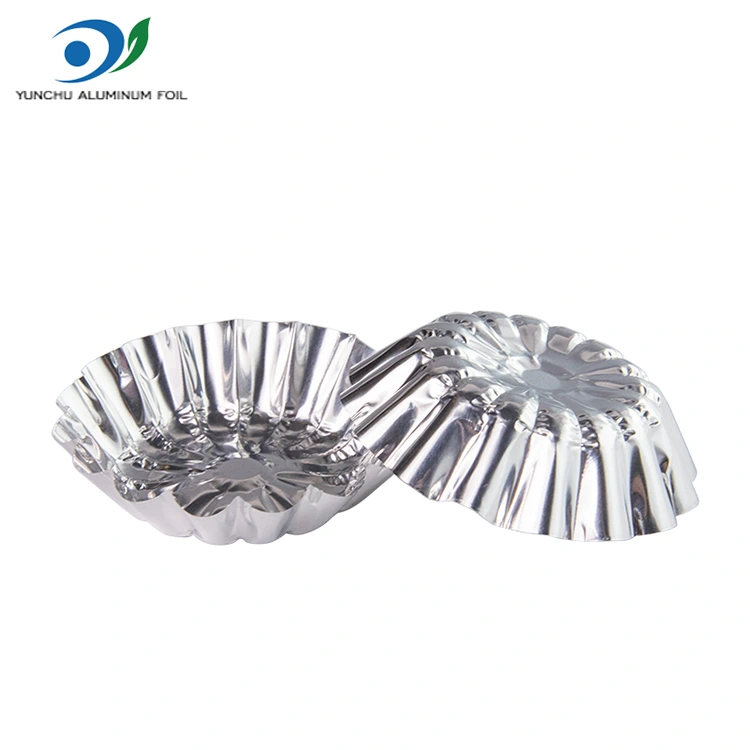 Rund ägg tårta leksak bakning silver aluminium folie mat behållare Rund ägg tårta leksak bakning silver aluminium folie mat behållare