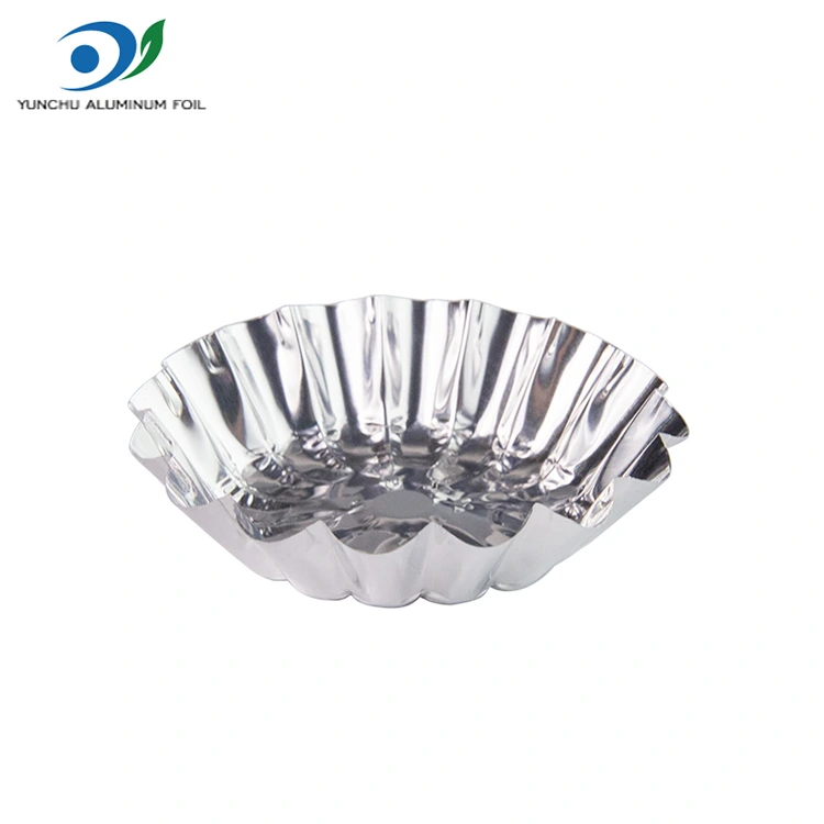 Rund ägg tårta leksak bakning silver aluminium folie mat behållare