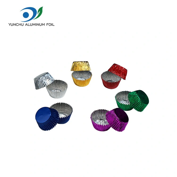 Rund liten paket bakning av silver aluminiumfolie matbehållare Rund liten paket bakning av silver aluminiumfolie matbehållare