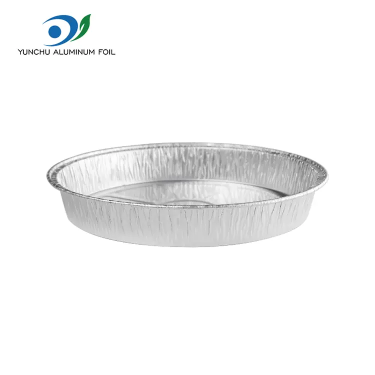 Rund takeaway silver aluminiumfoliebehållare