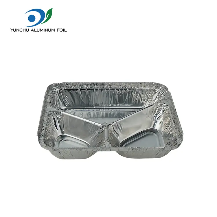 Specialformad takeaway silver aluminiumfoliebehållare