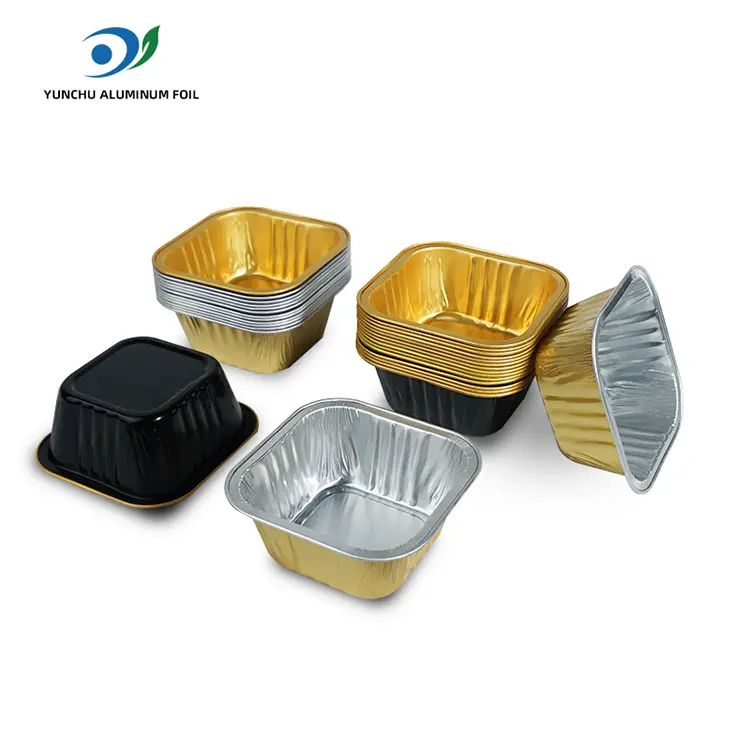 Square Baking Cakes Smoothwall aluminiumfoliebehållare