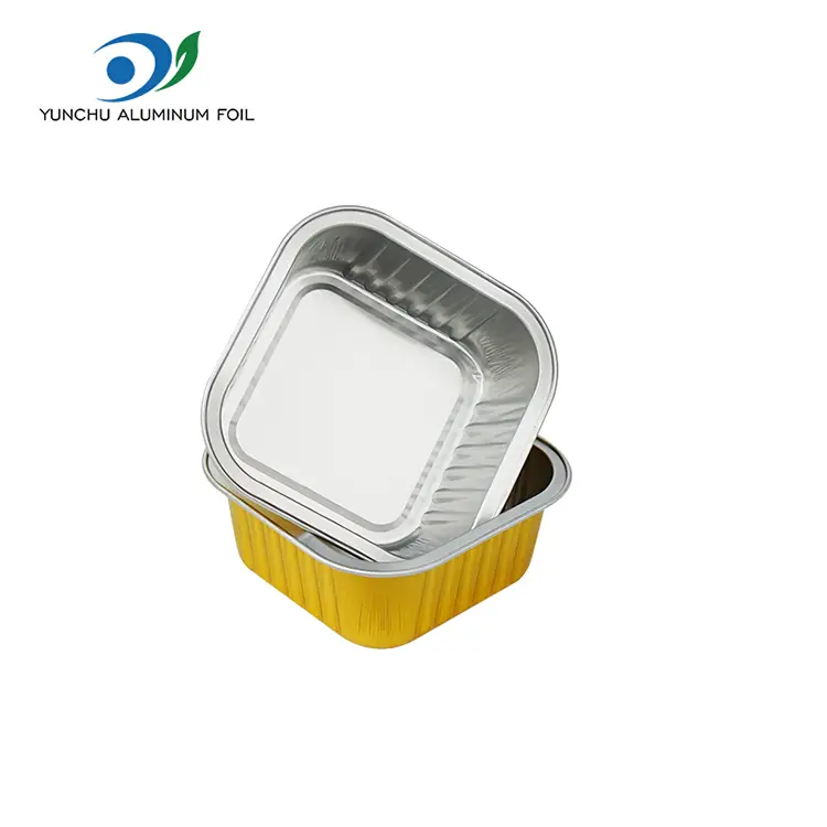 Square Cake Cup Smoothwall aluminiumfoliebehållare