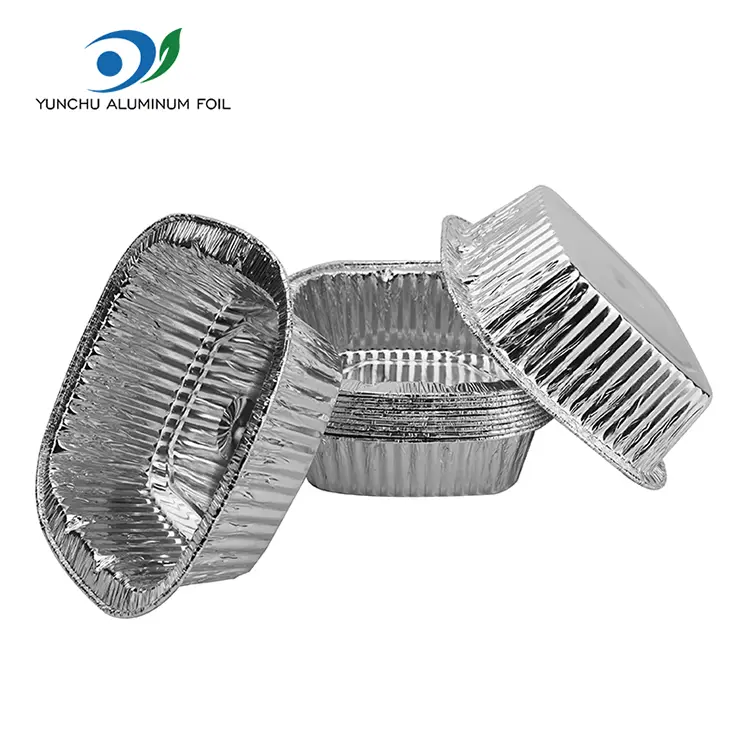 Square Silver Takeaway Packing aluminiumfoliebehållare